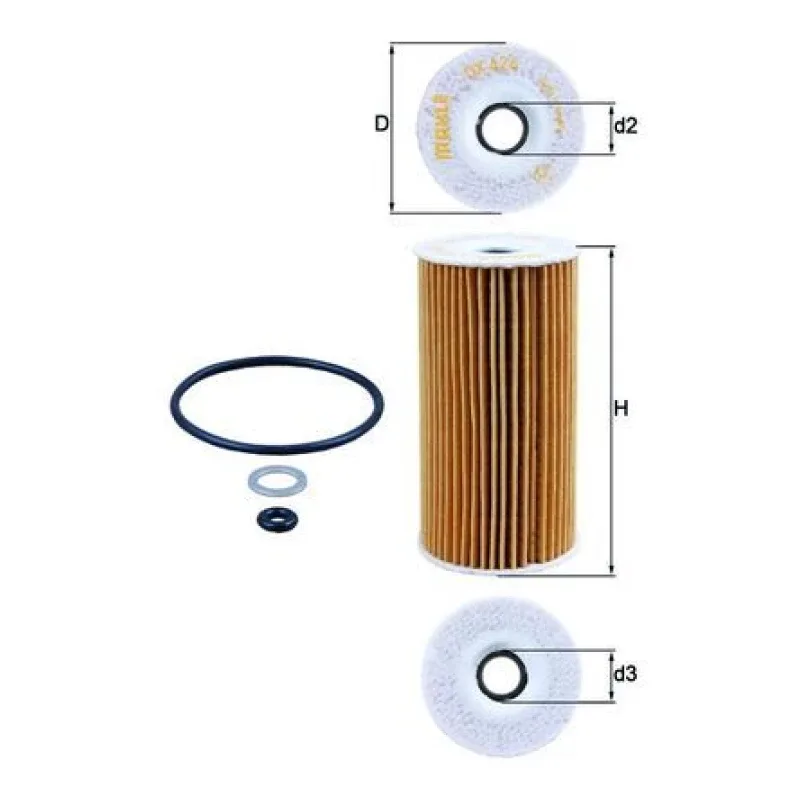Yağ Filtresi MAHLE OX 424D – HYUNDAI / KIA