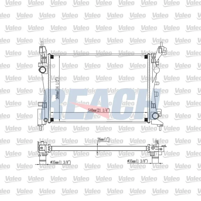 Su Radyatörü VALEO 733127 – Fiat Punto / Fiorino