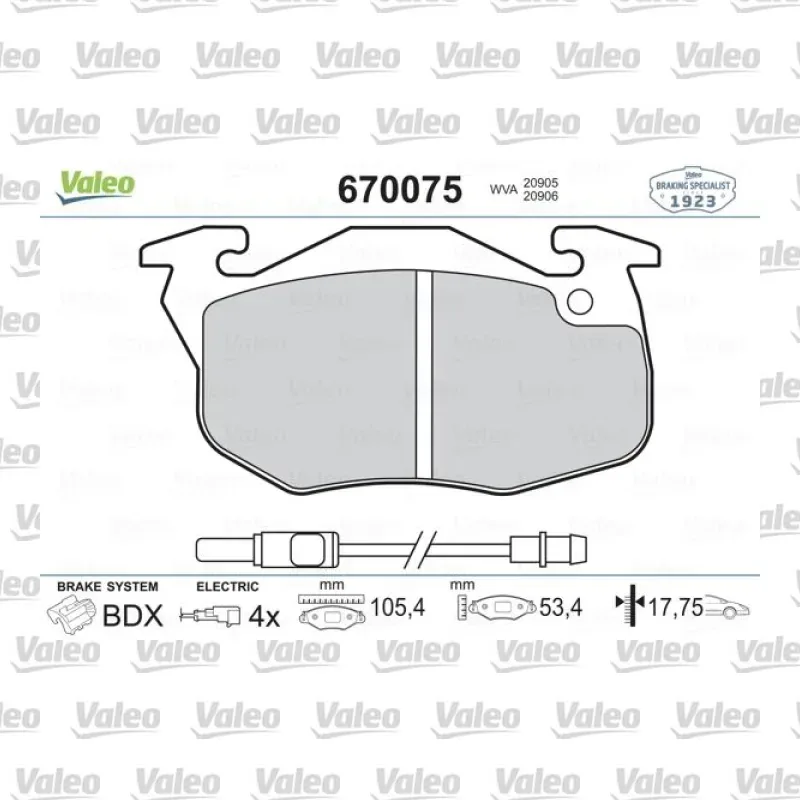 Fren Disk Balata Ön VALEO 670075 – Peugeot / Citroen