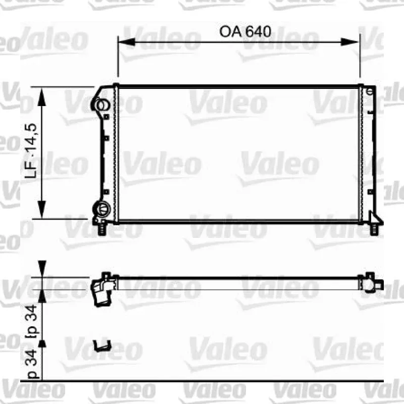 Su Radyatörü VALEO 735171 – Fiat Doblo
