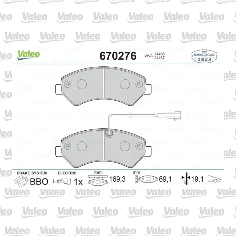 Fren Disk Balata Ön VALEO 670276