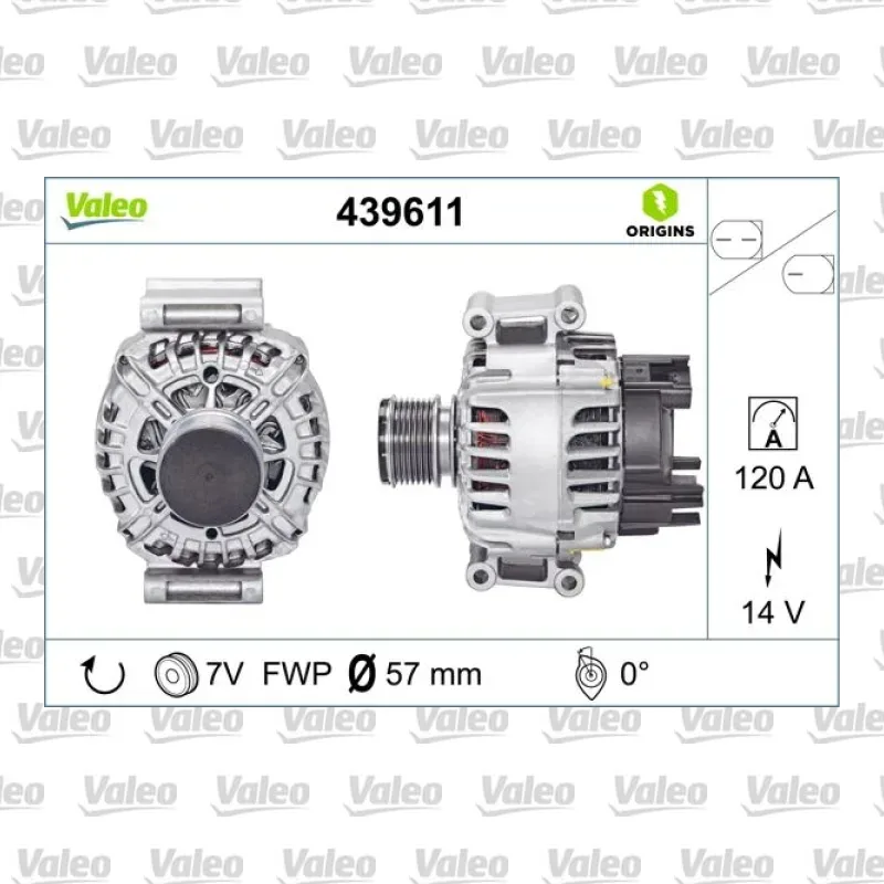 Alternatör VALEO 439611 – Mercedes-Benz C 200 / C 180