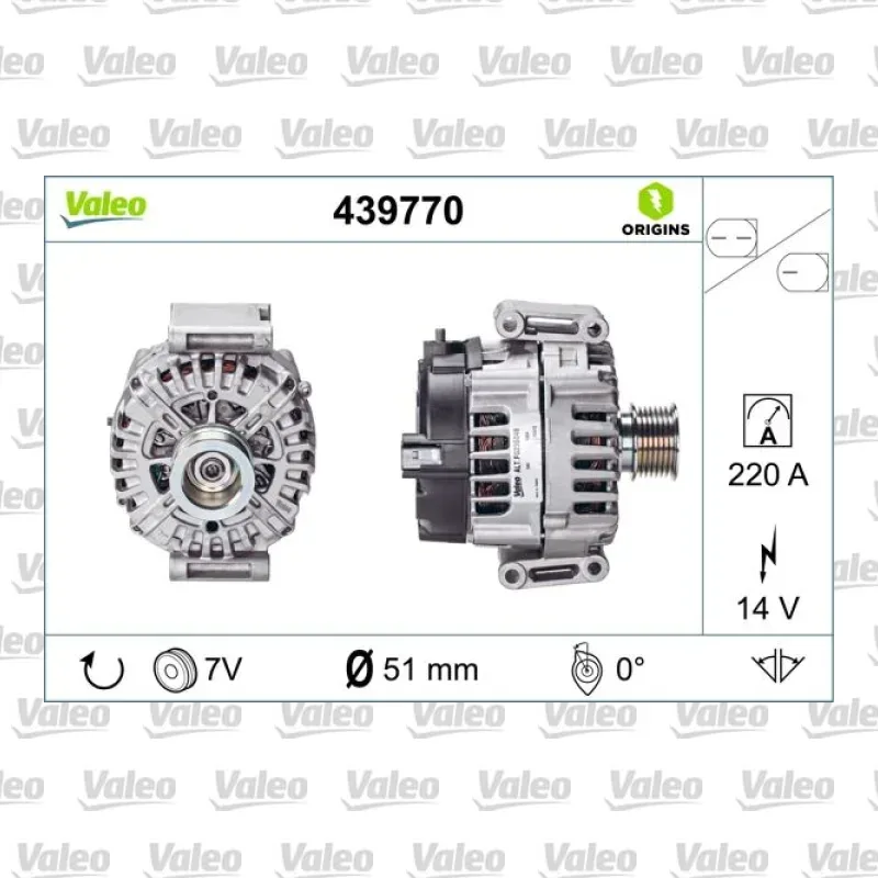 Alternatör VALEO 439770 – Mercedes-Benz CLS 350