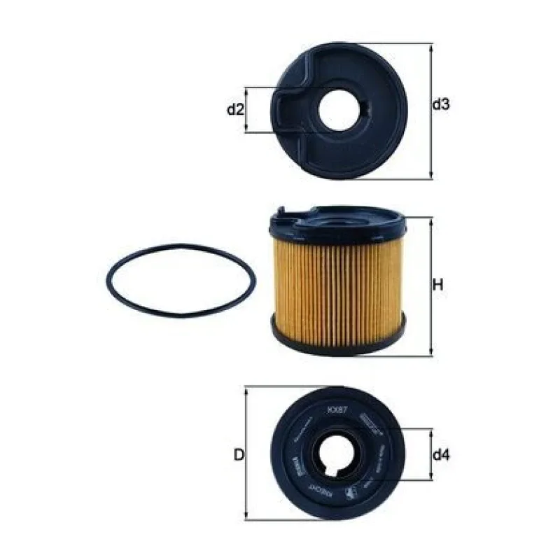 Yakıt Filtresi MAHLE KX 87D – FIAT / PEUGEOT