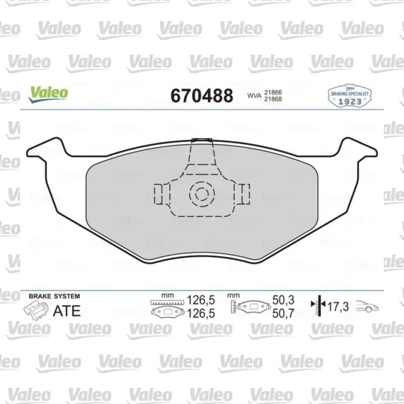Fren Disk Balata Ön VALEO 670488 – Volkswagen / Skoda
