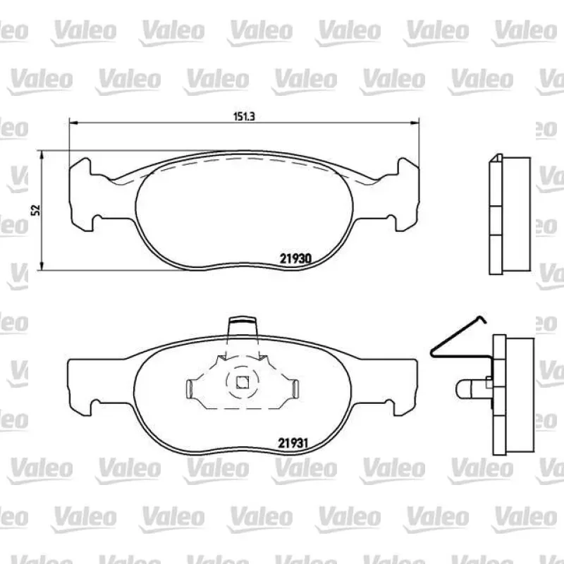Fren Disk Balata Ön VALEO 670607 – Fiat Punto