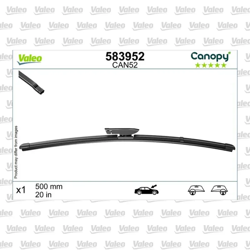 Silecek Süpürgesi Ön 500 mm - 20 inç VALEO 583952