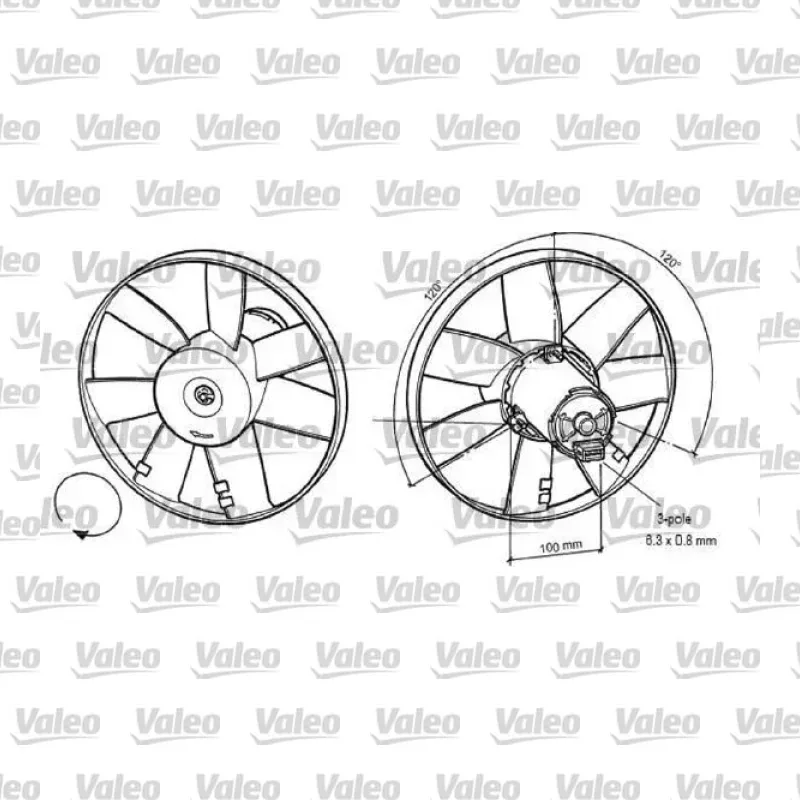 Radyatör Fan ve Motoru VALEO 696041 – Volkswagen Polo