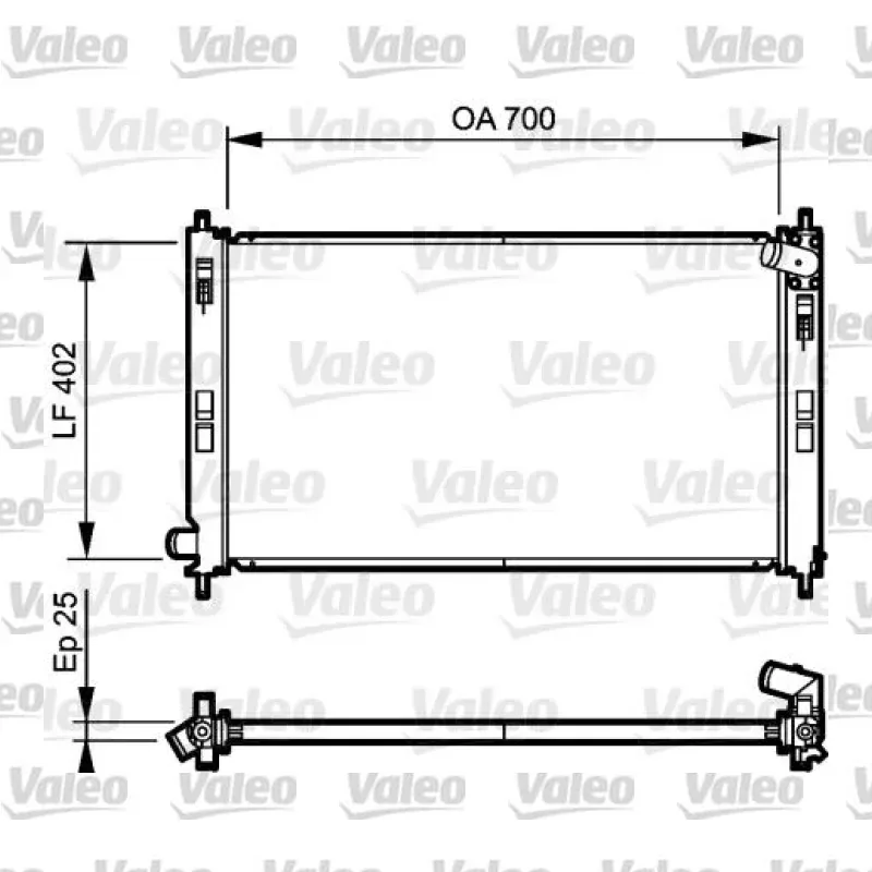Su Radyatörü VALEO 735200 – Citroen / Mitsubishi
