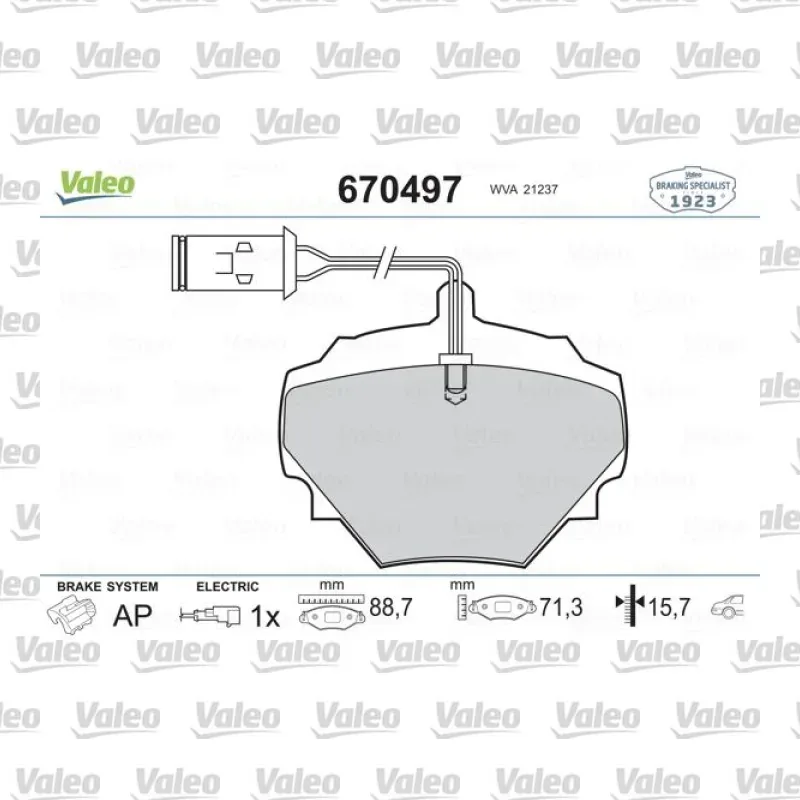 Fren Disk Balata Arka VALEO 670497 – Land Rover Range Rover
