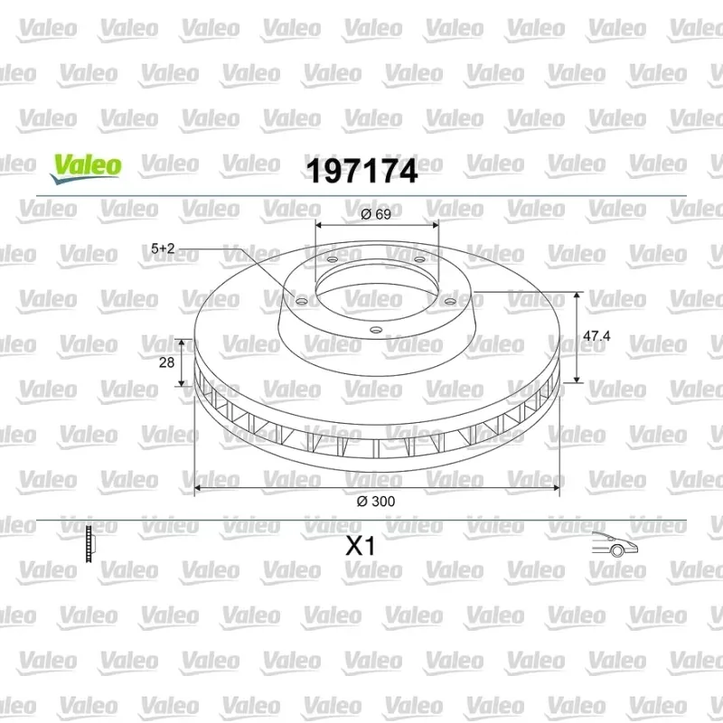 Fren Disk Ayna Ön Sağ ve Sol VALEO 197174 – Hyundai / Kia