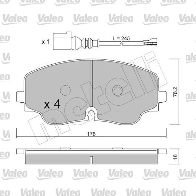 Fren Disk Balata Ön VALEO 672083 – Volkswagen / Audi