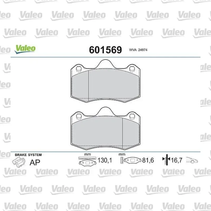 Fren Disk Balata Arka VALEO 601569 – Renault / Seat