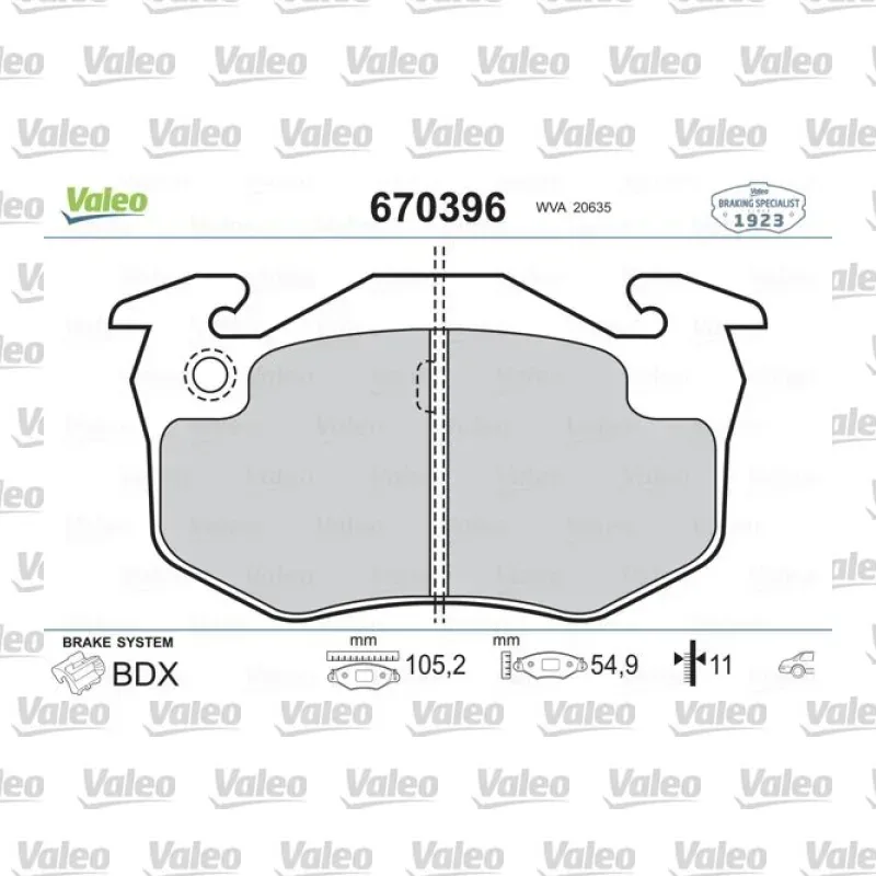 Fren Disk Balata Arka VALEO 670396
