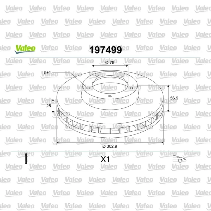 Fren Disk Ayna Ön Sağ ve Sol VALEO 197499 – Volkswagen Amarok