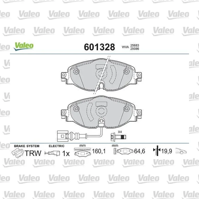Fren Disk Balata Ön VALEO 601328