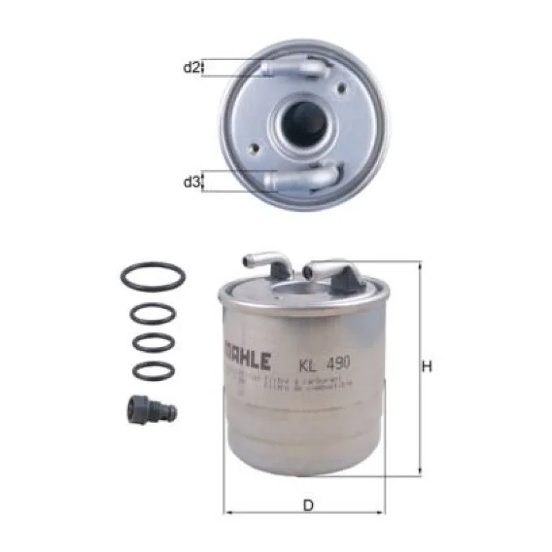 Yakıt Filtresi MAHLE KL 490D – MERCEDES-BENZ A / C / E