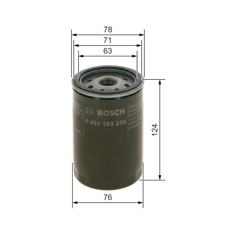Volvo FH 540 Motor Yağ Filtresi – BOSCH 0451103259