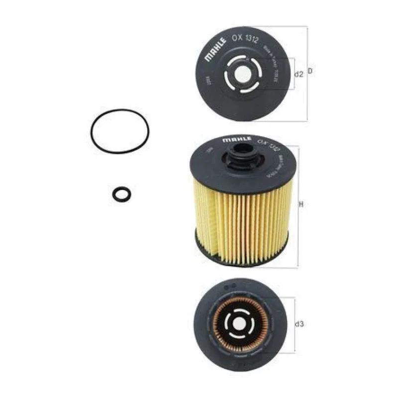 Volvo XC40 1.5 Yağ Filtresi – MAHLE OX 1312D