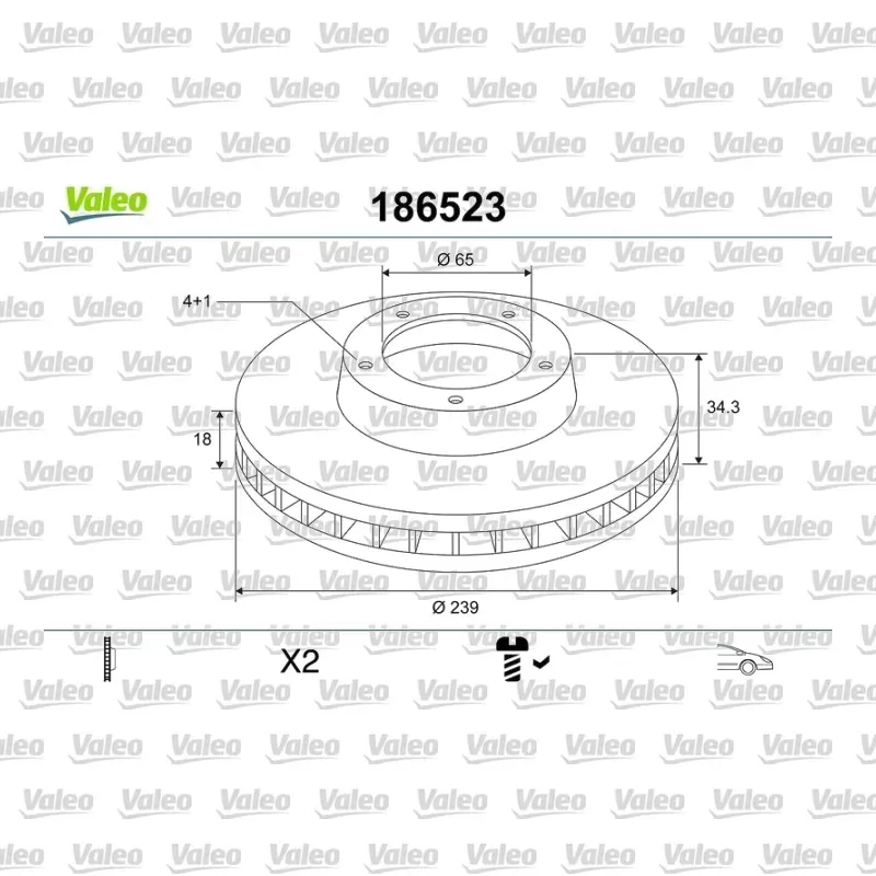 Fren Disk Ayna Ön Sağ ve Sol VALEO 186523 – Volkswagen Polo