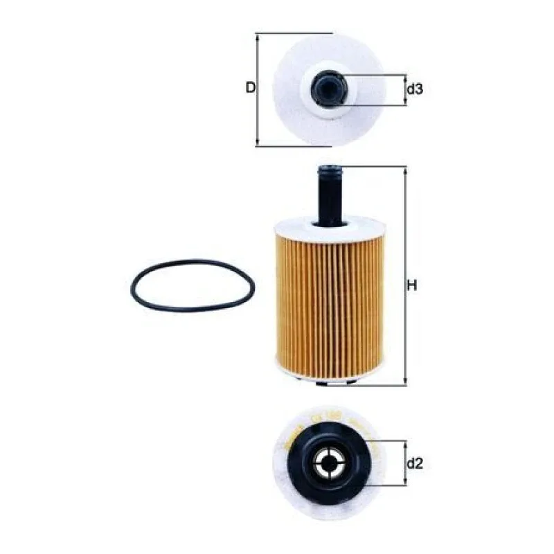 Yağ Filtresi MAHLE OX 188D – AUDI / JEEP / MITSUBISHI