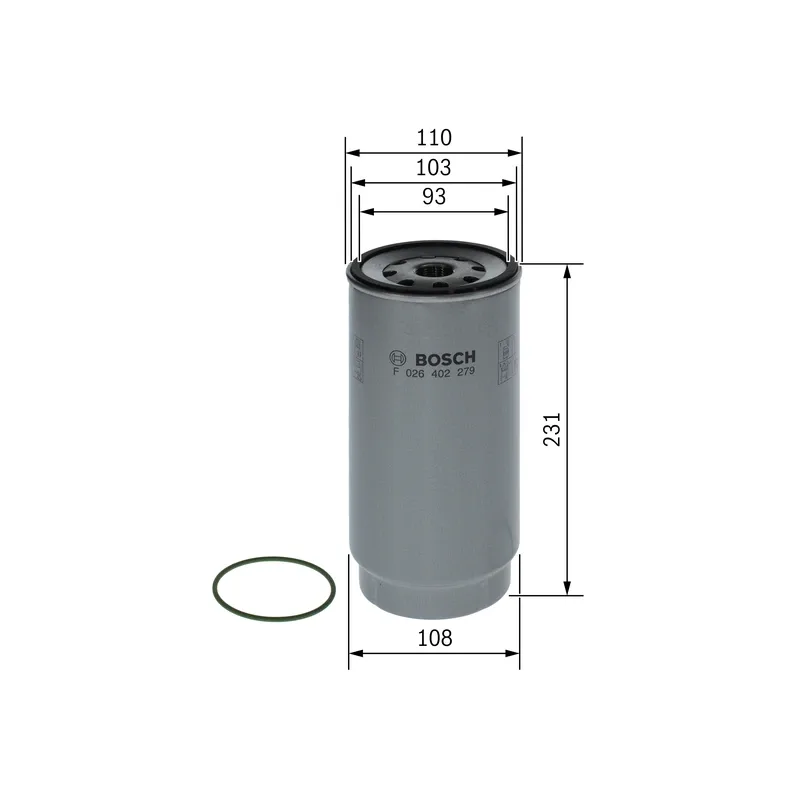 Yakıt Filtresi BOSCH F026402279 – Mercedes-Benz ACTROS / AROCS / ATEGO