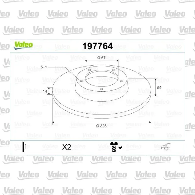 Fren Disk Ayna Arka Sağ ve Sol VALEO 197764 – Mercedes-Benz ML 350 3.0 BlueTEC / 3.5