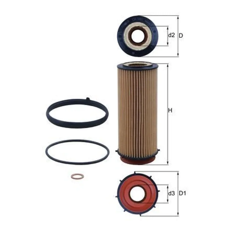 Yağ Filtresi MAHLE OX 560D – BMW 325D / 330D / 525D