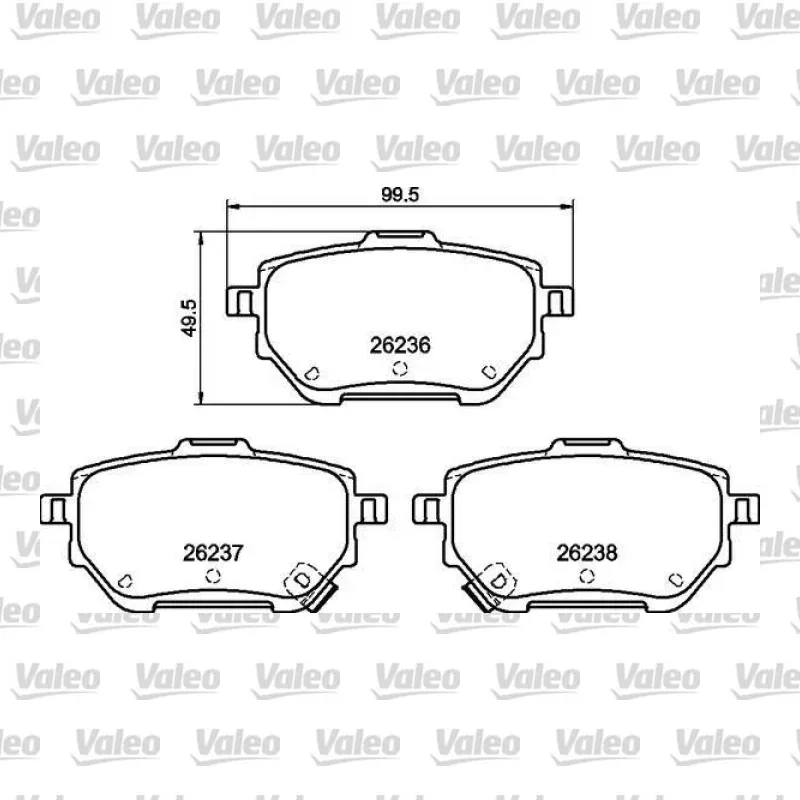 Fren Disk Balata Arka VALEO 671817 – Toyota Corolla / Yaris