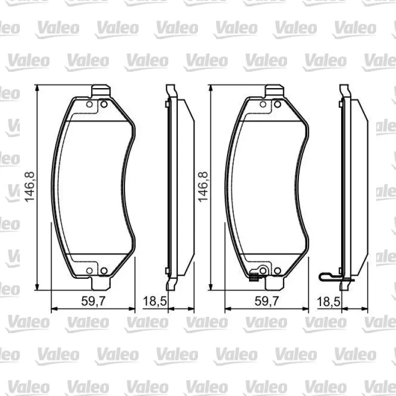 Fren Disk Balata Ön VALEO 670414 – Jeep Grand Cherokee / Cherokee
