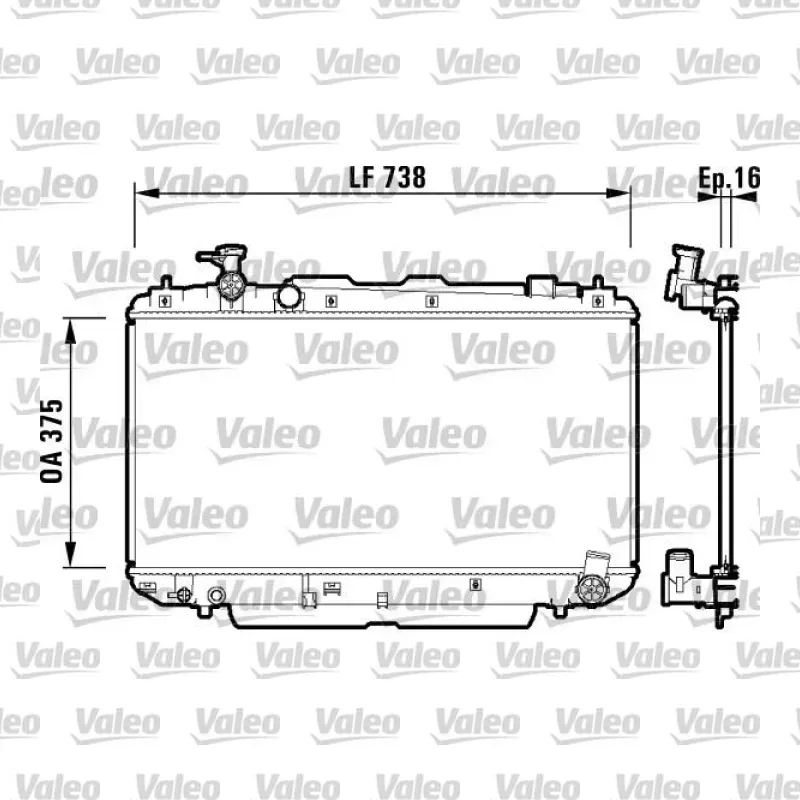 Su Radyatörü VALEO 734182 – Toyota RAV4 1.8 / 2.0