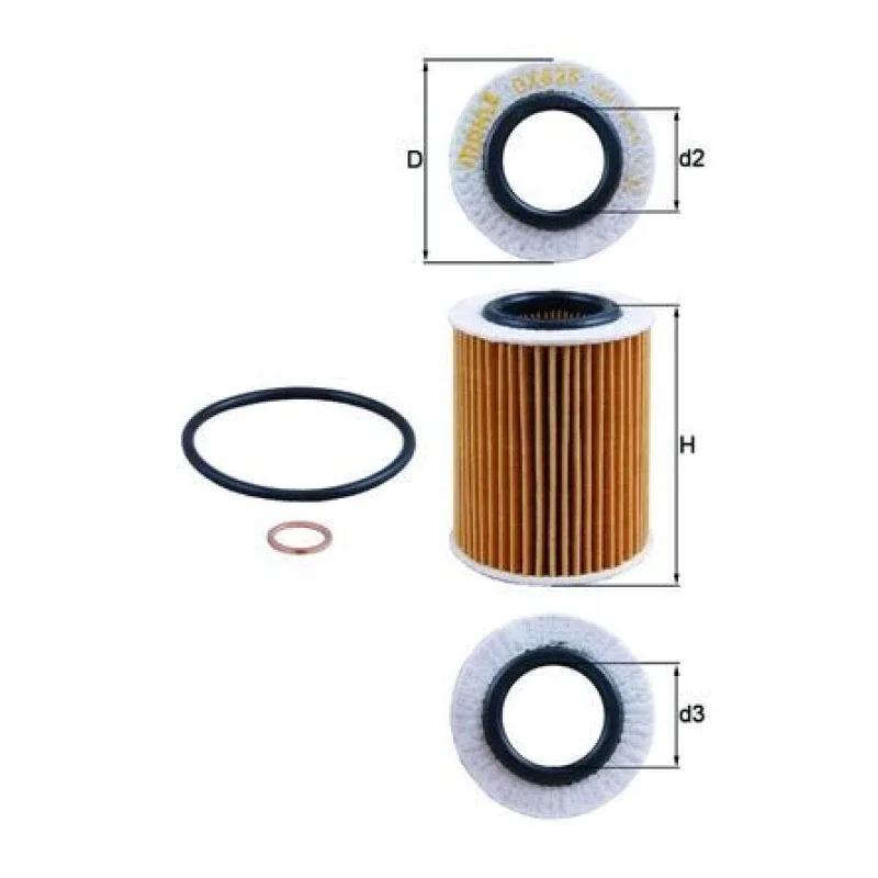 Yağ Filtresi MAHLE OX 825D – BMW 116I / 118I / 120I