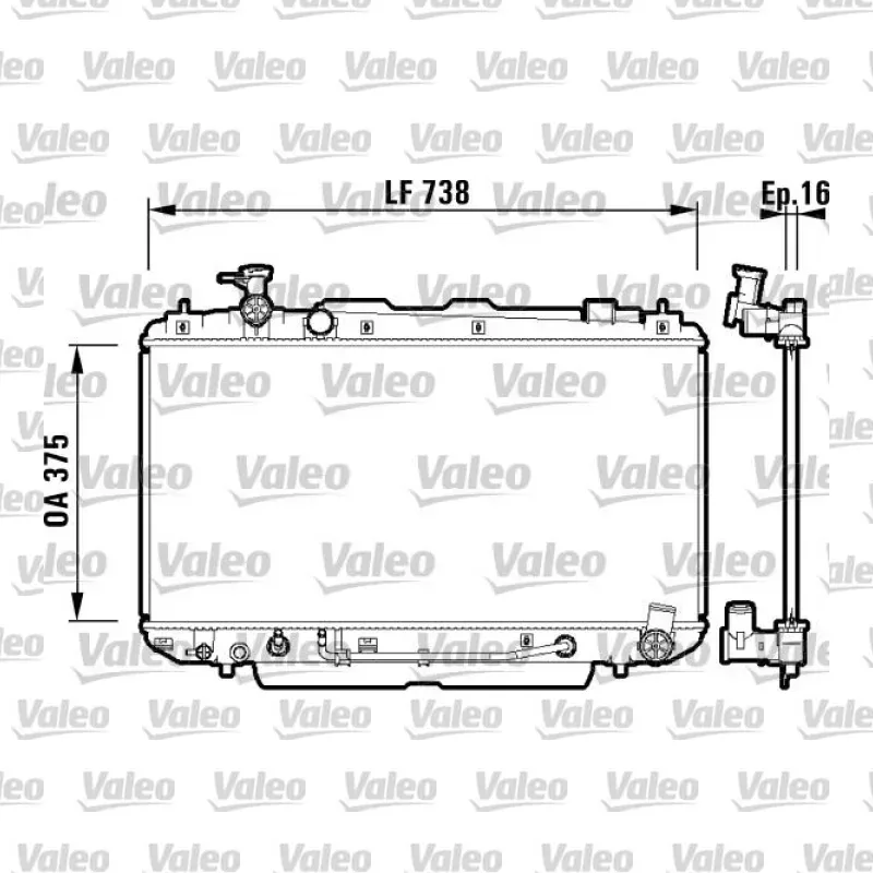 Su Radyatörü VALEO 734183 – Toyota RAV4 1.8 / 2.0