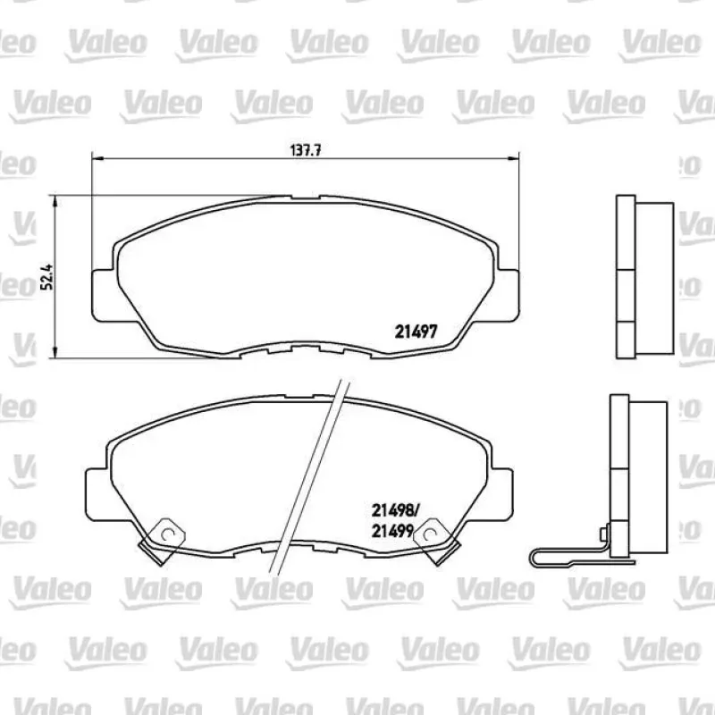 Fren Disk Balata Ön VALEO 670788 – Honda Accord / CR-V