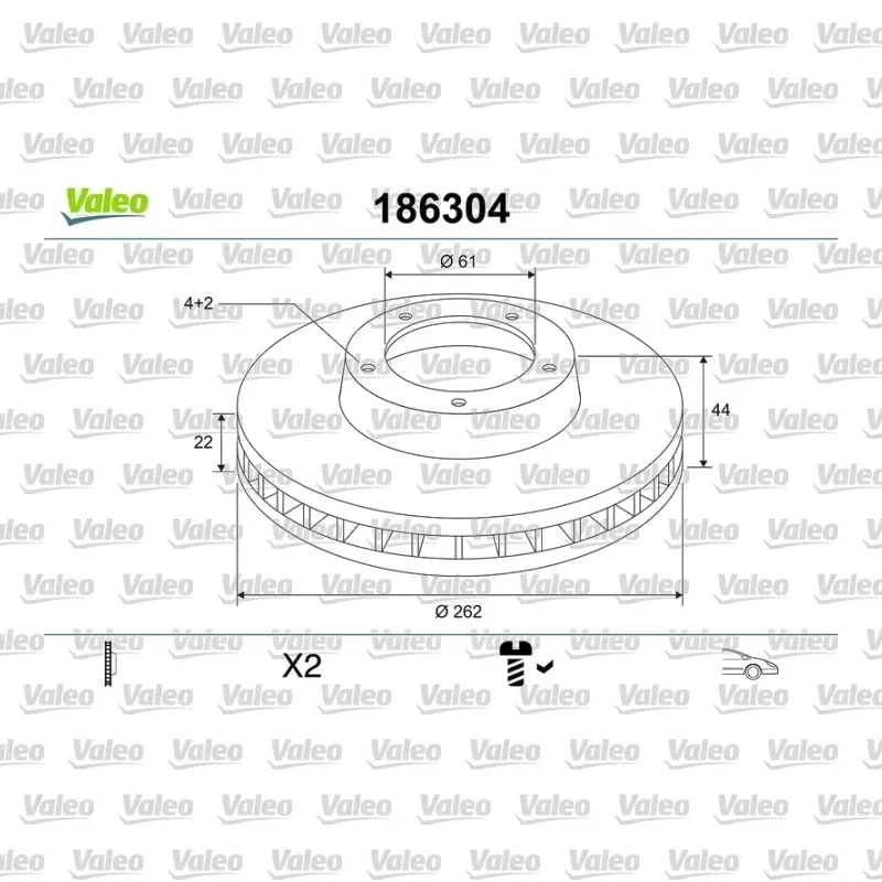 Fren Disk Ayna Ön Sağ ve Sol VALEO 186304 – Renault Megane