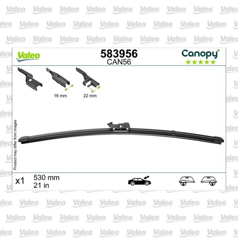 Silecek Süpürgesi Ön 530 mm - 21 inç VALEO 583956