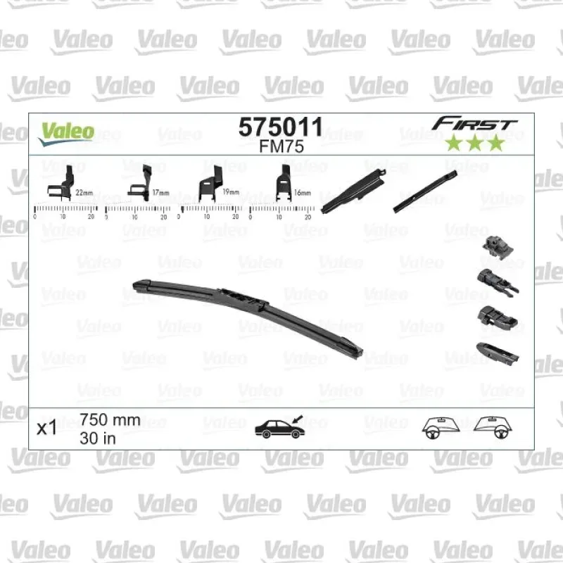 Silecek Süpürgesi Ön 750 mm - 30 inç VALEO 575011