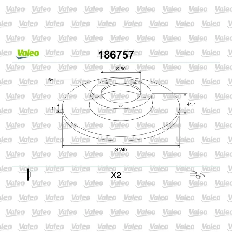 Opel Corsa 1.2 Ön Fren Diski – VALEO 186757