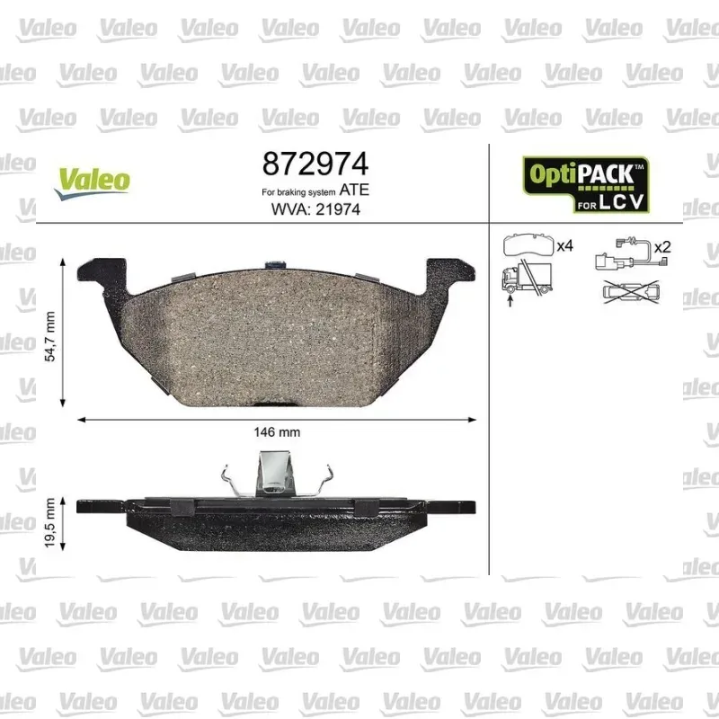Fren Disk Balata Ön VALEO 872974 – Volkswagen Caddy