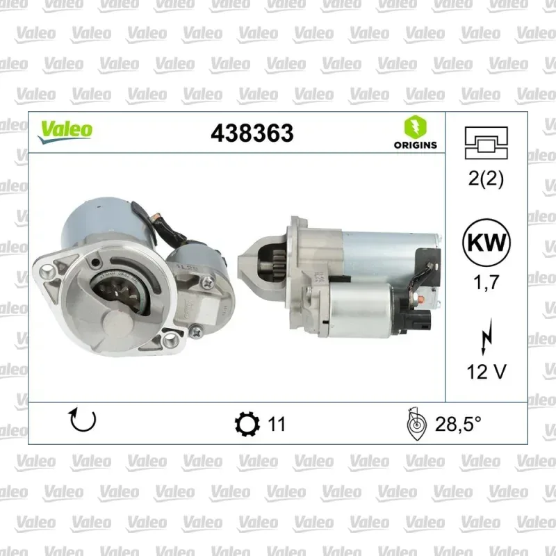 Marş Dinamosu VALEO 438363 – Hyundai / Kia
