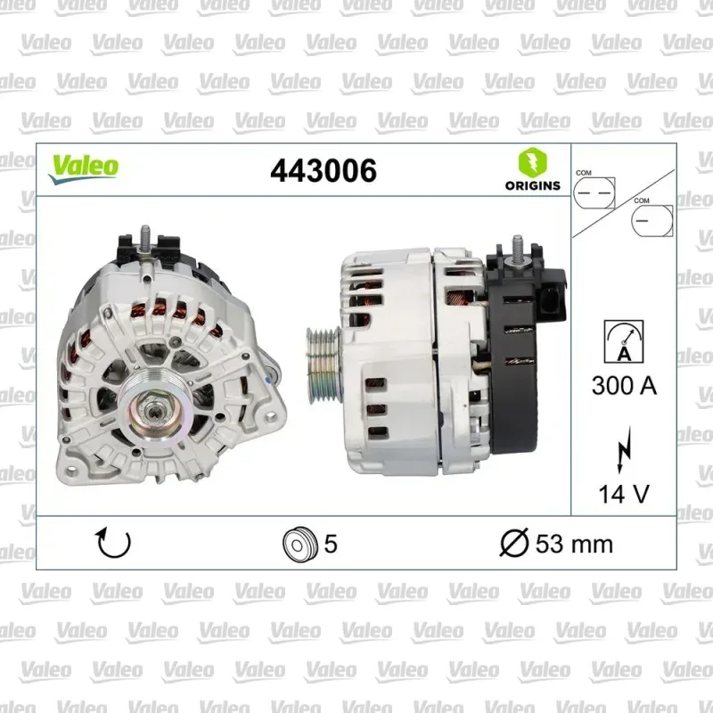 Alternatör VALEO 443006 – Mercedes-Benz E 220