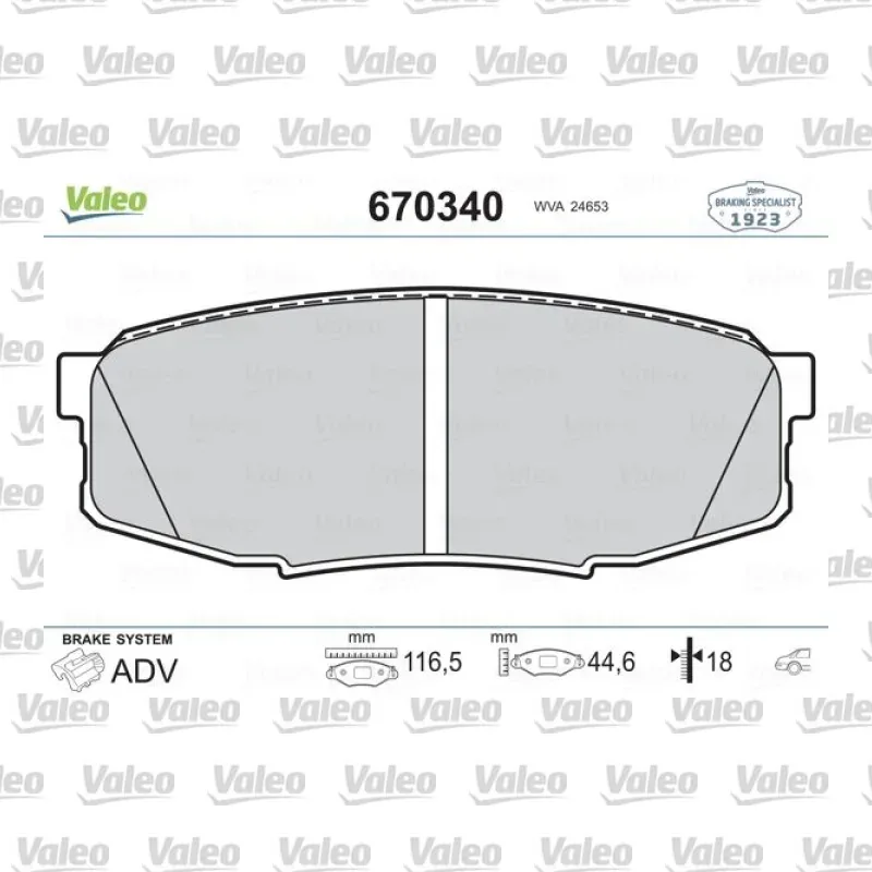 Fren Disk Balata Arka VALEO 670340 – Toyota Land Cruiser