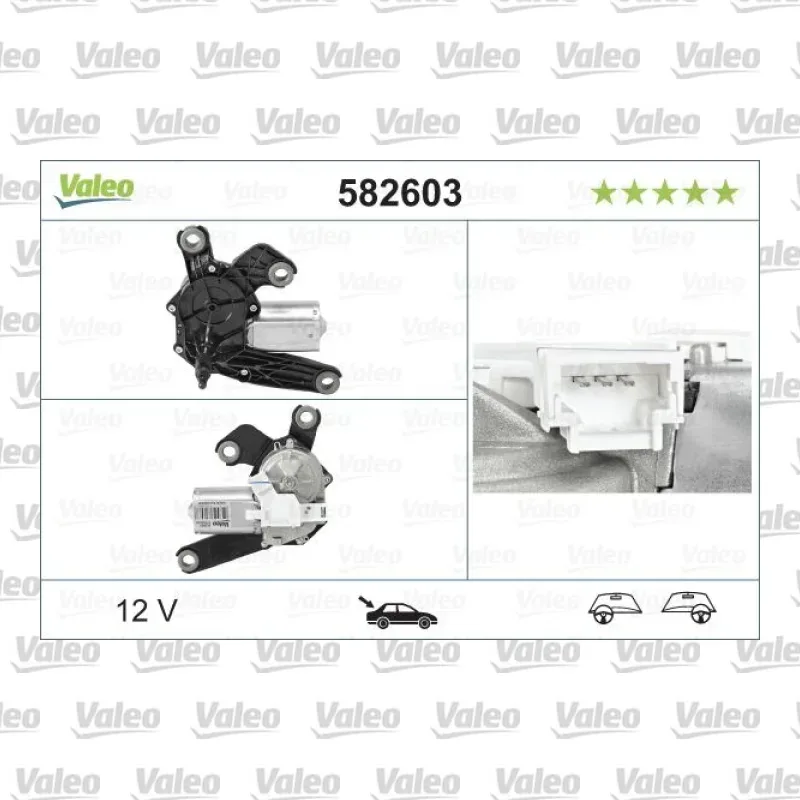Silecek Mekanizma Motoru Arka VALEO 582603 – Peugeot / Citroen