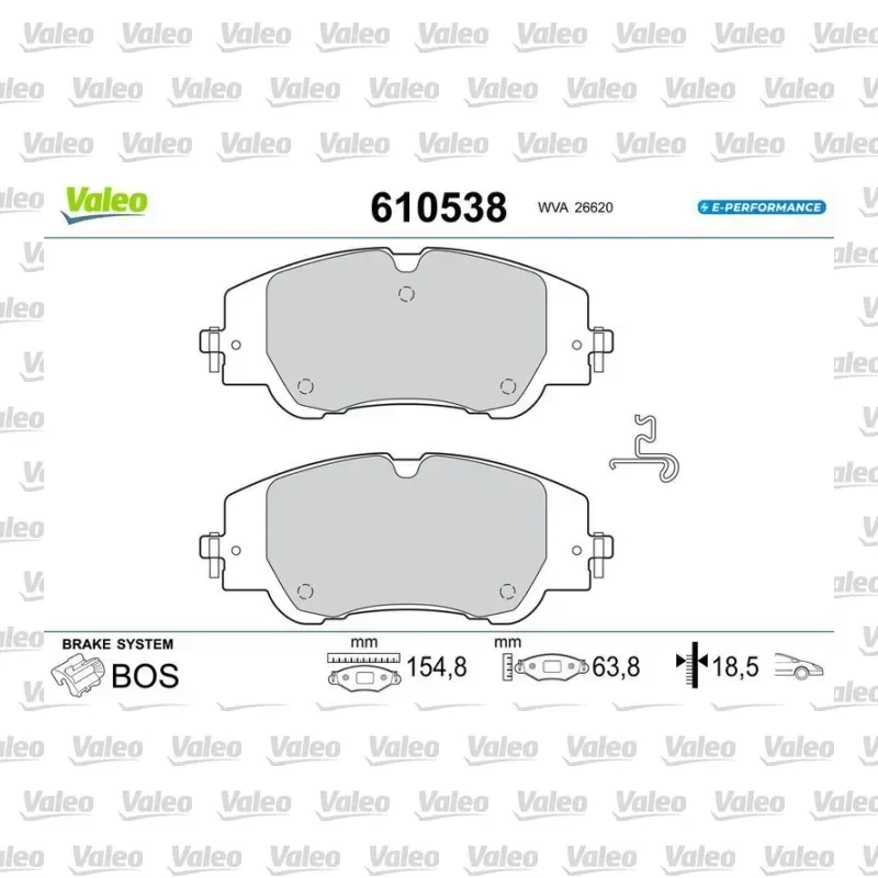 Fren Disk Balata Ön VALEO 610538