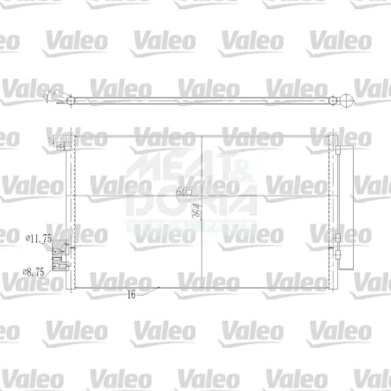 Fiat 500L 1.4 Klima Radyatörü – VALEO 860122