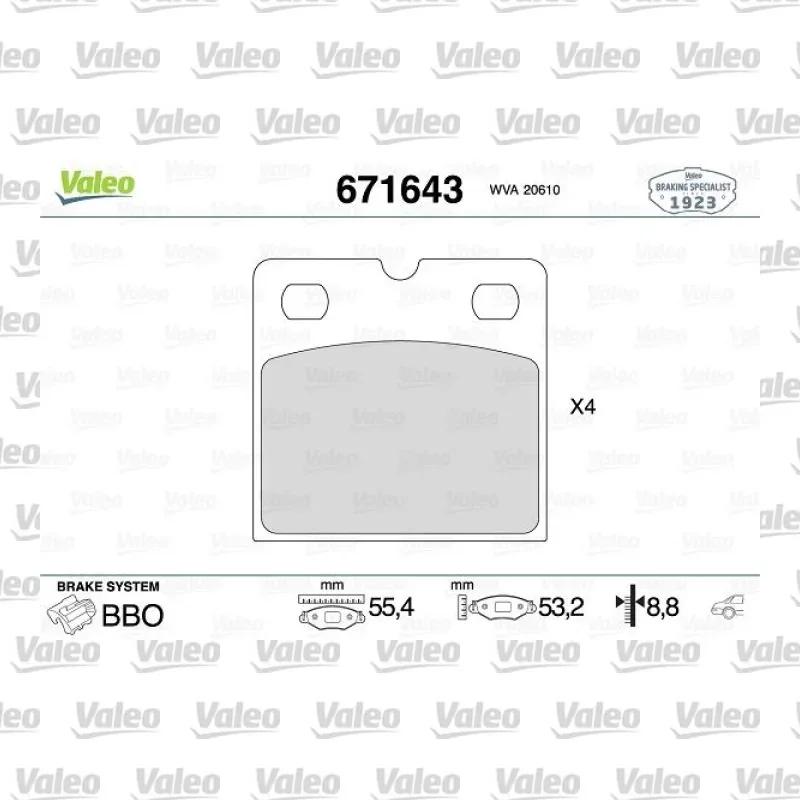 Fren Disk Balata Arka VALEO 671643 – Audi R8 4.2 FSI / 5.2 FSI