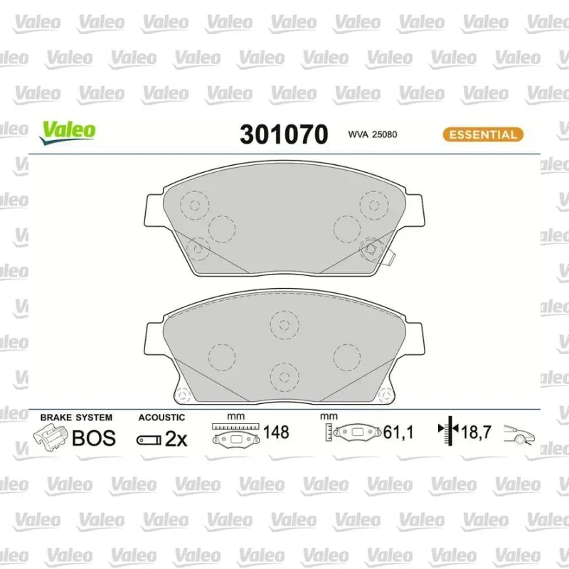 Fren Disk Balata Ön VALEO 301070 – Opel / Chevrolet