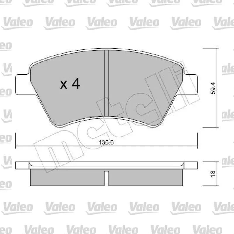 Fren Disk Balata Ön VALEO 672458 – Renault Megane
