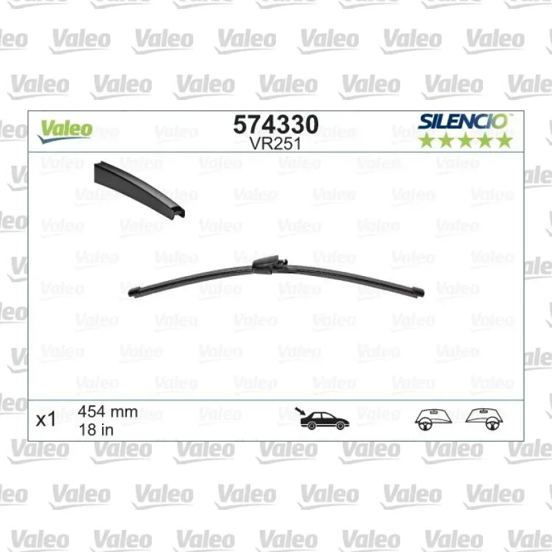 Silecek Süpürgesi Arka Muz Tip 455 mm - 18 inç VALEO 574330 – Volkswagen Transporter