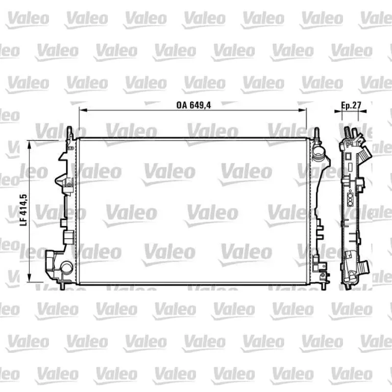 Su Radyatörü VALEO 732876 – Opel Vectra